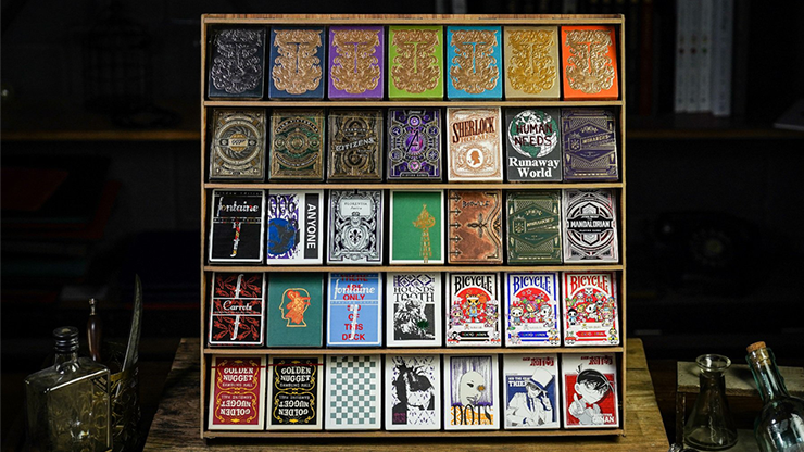 playing card display case 35 Deck Wooden Display Shelf by TCC