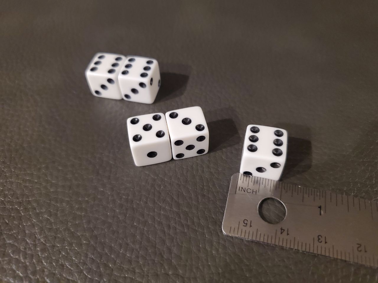 Loaded DECK or TREYBALL Drug Store Dice 16mm (Includes 3 weighted dice and 2 matching regular dice)