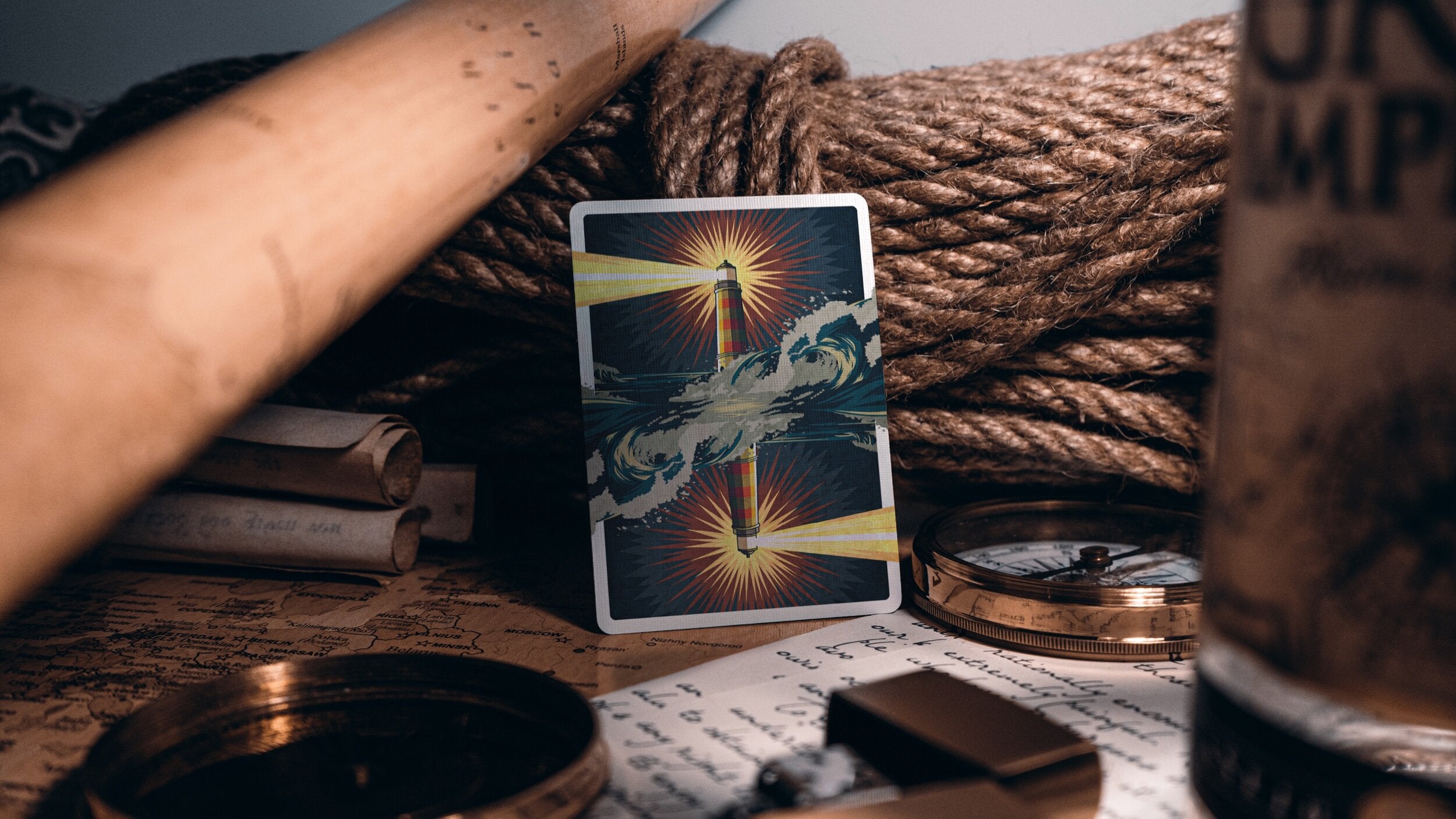 LIGHTHOUSE BEACON PLAYING CARDS by Emily Sleights