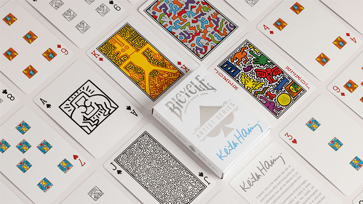 Bicycle Keith Haring (Box Set Red and Blue) Playing Cars by US Playing Cards