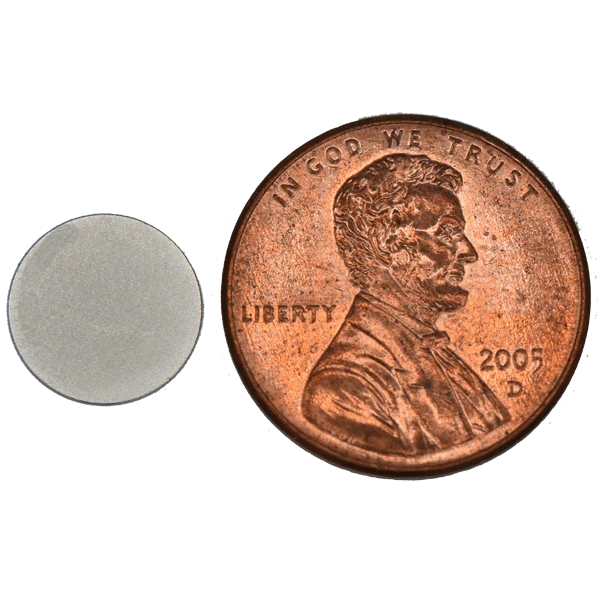 Disc Magnet - 10mm dia x 0.25mm - N50 - Nickel Plated (10 Pack)