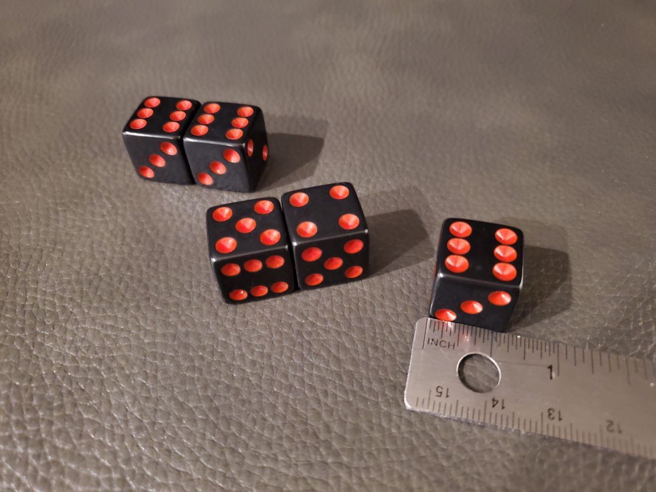 Loaded DECK or TREYBALL Drug Store Dice 16mm (Includes 3 weighted dice and 2 matching regular dice)