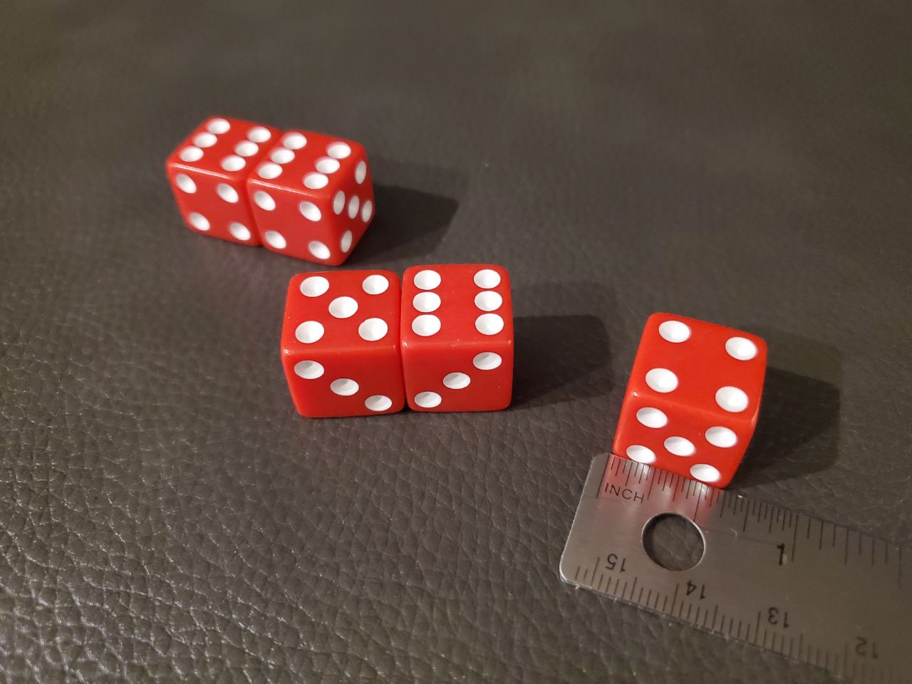 Loaded DECK or TREYBALL Drug Store Dice 16mm (Includes 3 weighted dice and 2 matching regular dice)