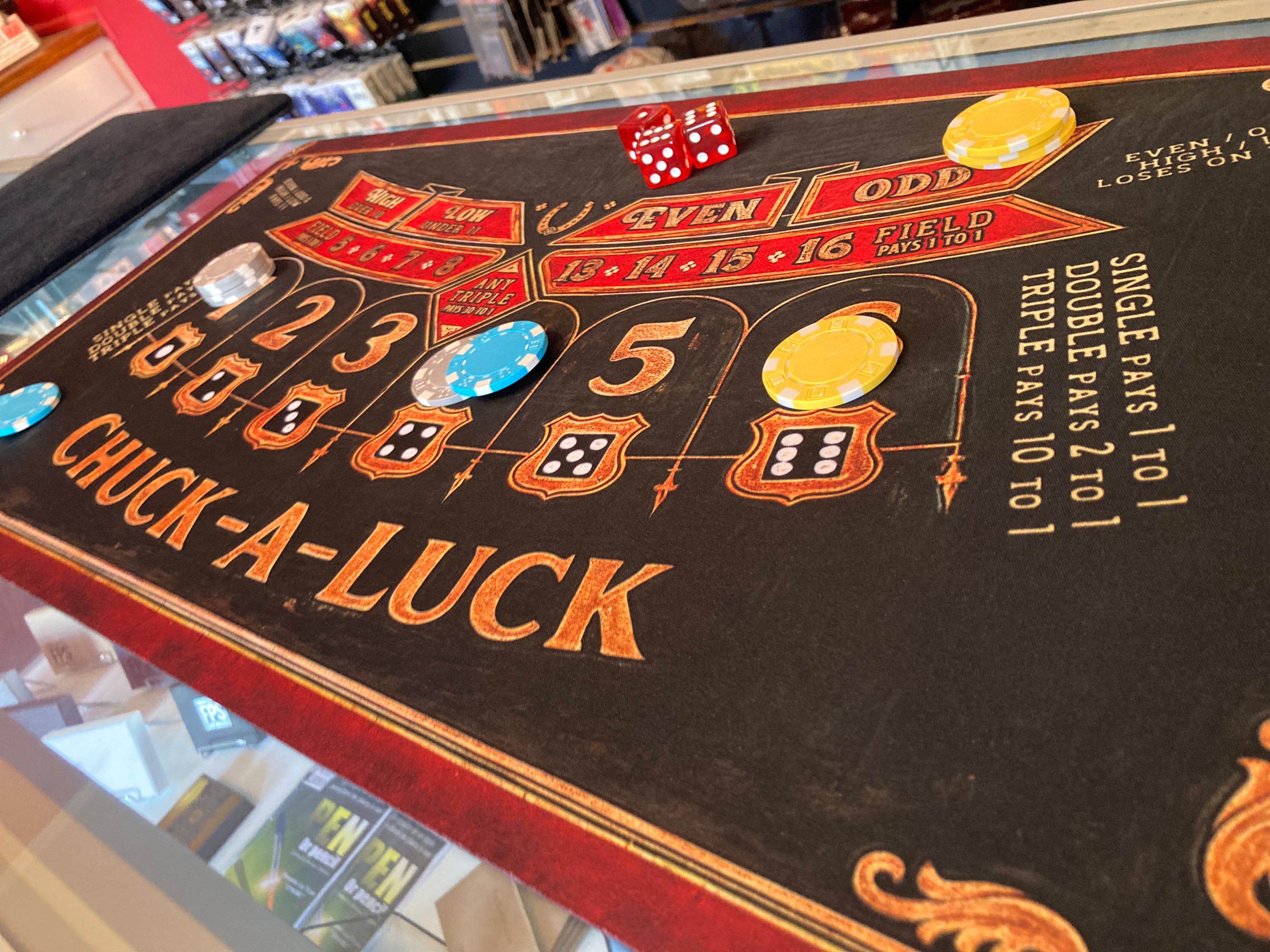 Chuck-A-Luck Layout 27”x14” Mat