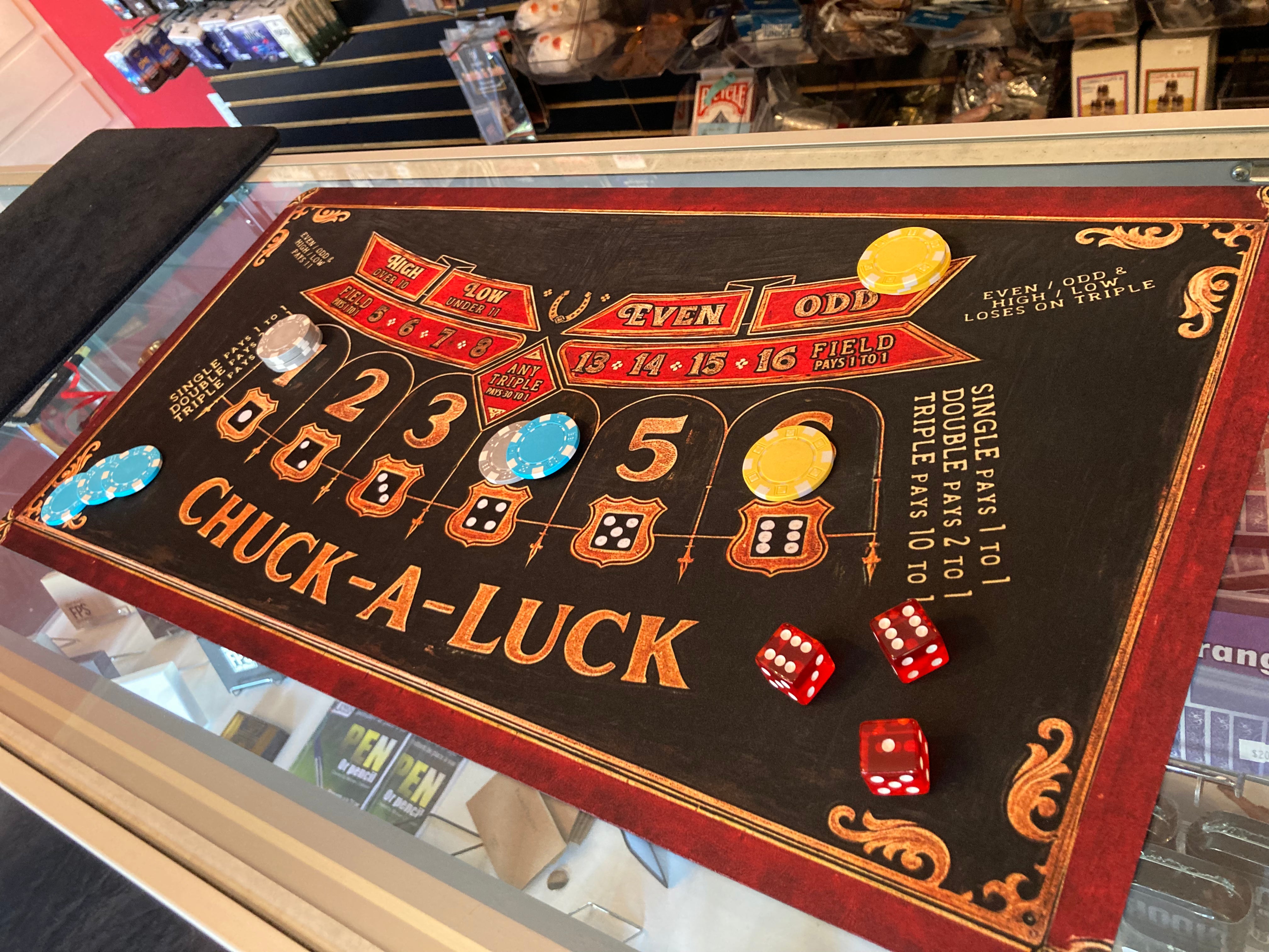 Chuck-A-Luck Layout 27”x14” Mat