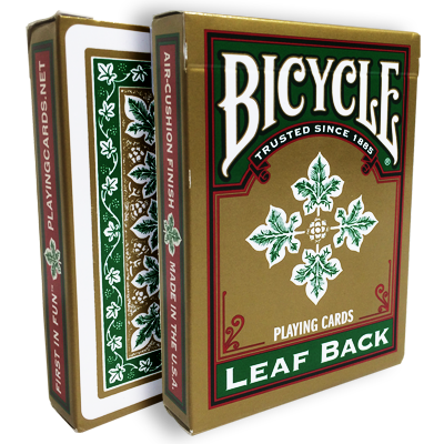 Bicycle Leaf Back Deck (Red or Green) by Gambler's Warehouse