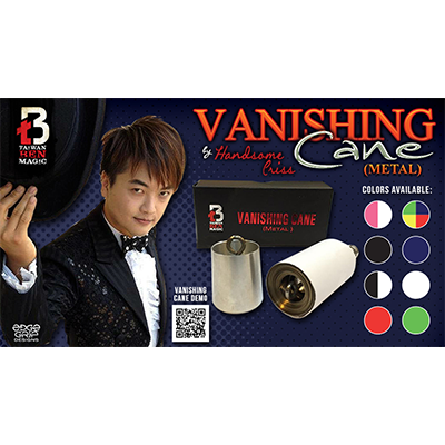 Vanishing Cane (Metal / Red) by Handsome Criss and Taiwan Ben Magic - Tricks