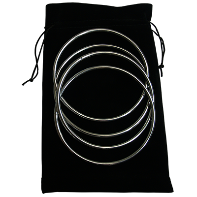 Close Up Linking Rings SILVER(BLACK BAG) (Gimmicks & DVD, SPANISH and English) by Matthew Garrett - Trick