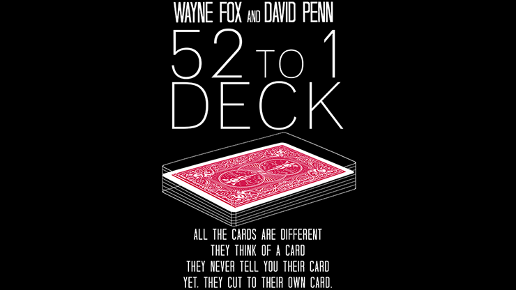 The 52 to 1 Deck Red (Gimmicks and Online Instructions) by Wayne Fox and David Penn