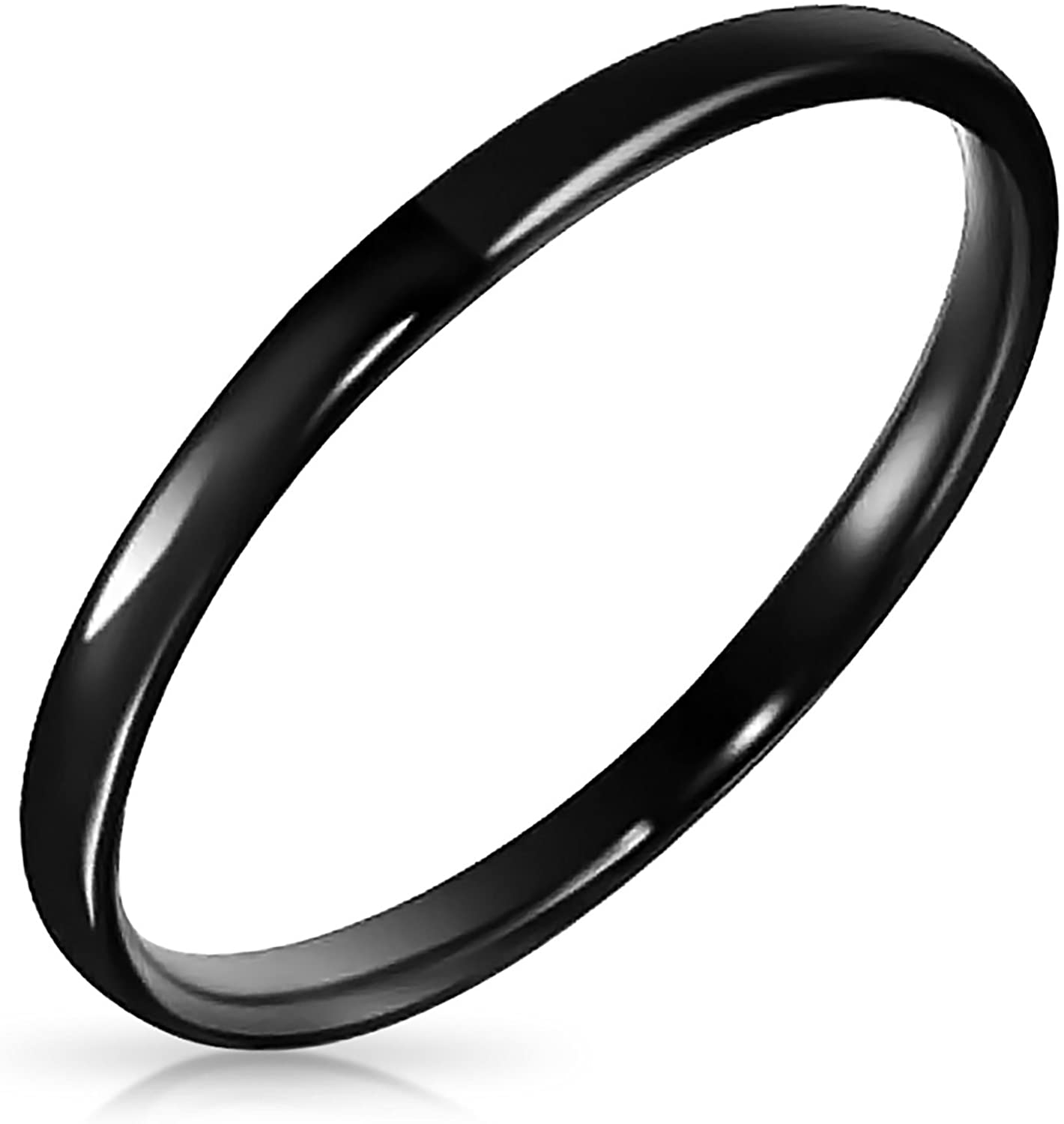 3.5” Heavy Black Ring On Rope Ring