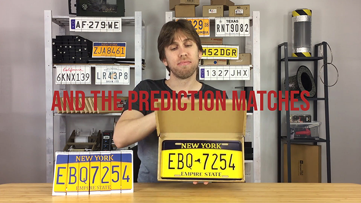 LICENSE PLATE PREDICTION - NEW YORK (Gimmicks and Online Instructions) by Martin Andersen - Trick