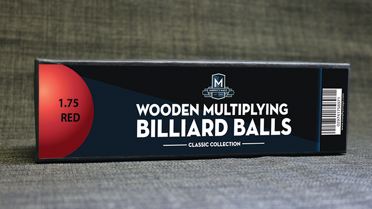 Wooden Billiard Balls (1.75" Red) by Classic Collections - Trick