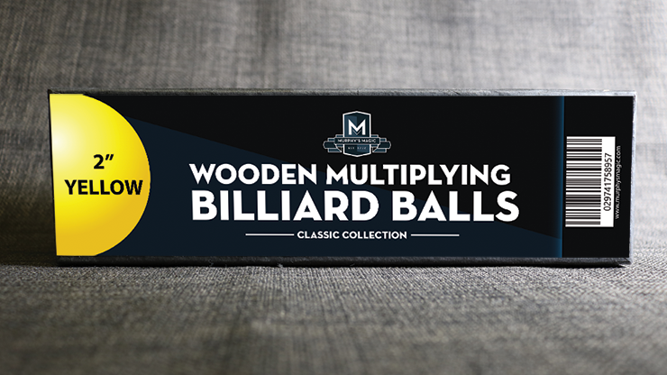 Wooden Billiard Balls (2" Yellow) by Classic Collections - Trick