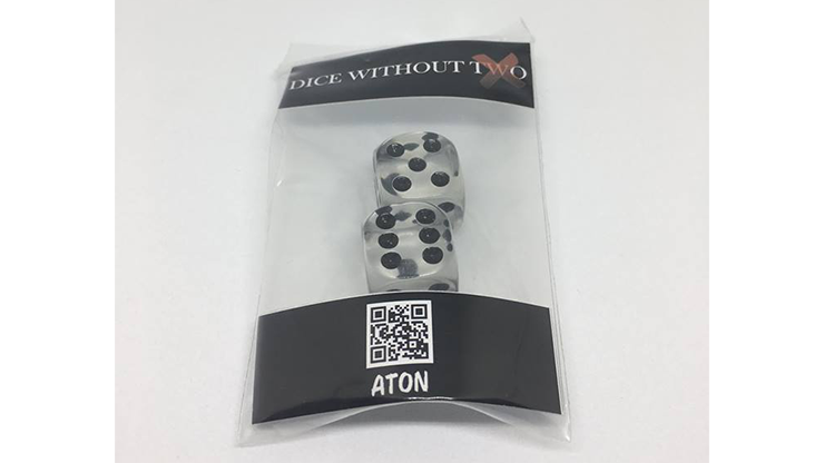 Dice Without Two CLEAR CRYSTAL (2 Dice Set)  by Nahuel Olivera Magic and Aton Games - Trick