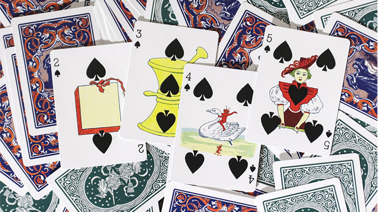 Limited Edition Ye Witches' Silver Gilded Fortune Cards (2 Way Back)(TEAL BOX)