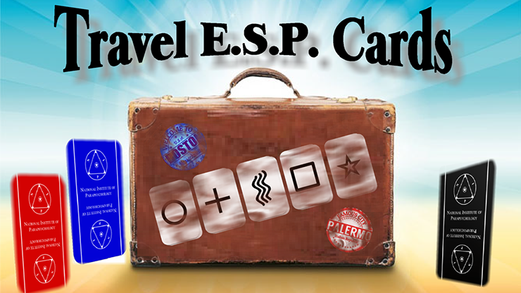 Travel ESP Cards Blue & Red (Gimmicks and Online Instructions) by Paul Carnazzo - Trick