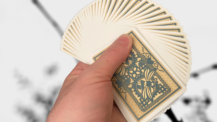 Gilded Bicycle Dragonfly (Tan) Playing Cards