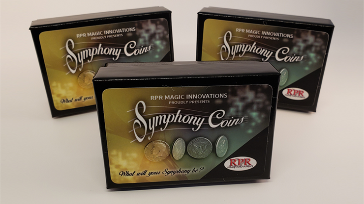 Symphony Coins (US Kennedy) Gimmicks and Online Instructions by RPR Magic Innovations - Trick