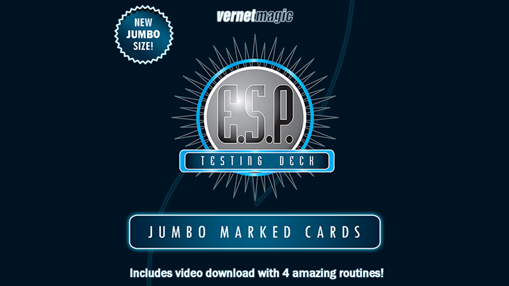 E.S.P. Jumbo Testing Cards (Gimmicks and Online Instructions) by Vernet Magic