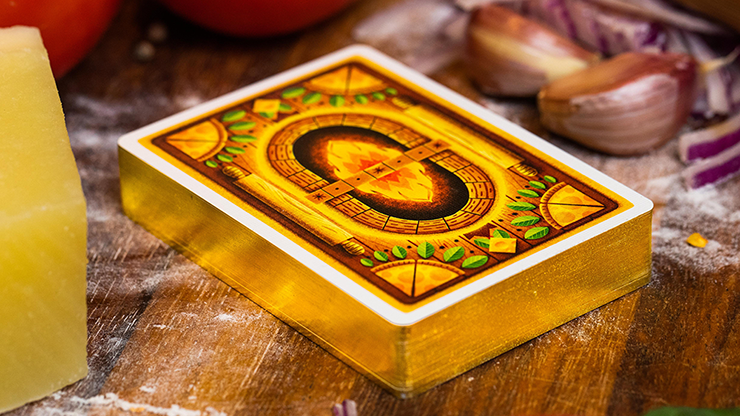 The Royal Pizza Palace (Gilded) Playing Cards Set by Riffle Shuffle