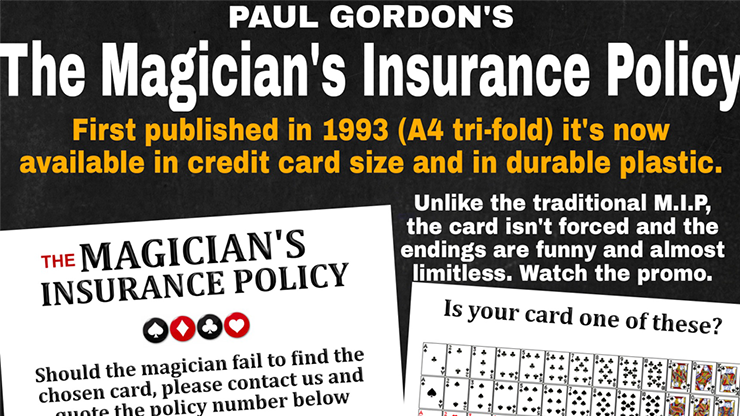 The Magician's Insurance Policy by Paul Gordon - Trick