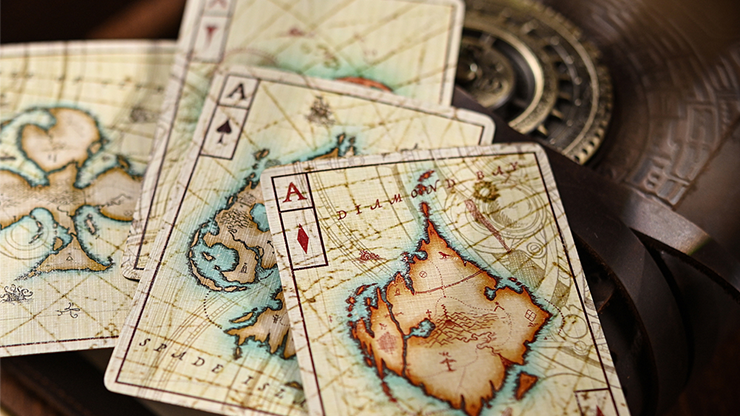 Gilded Eye of the Ocean Astra Polaris (Black) Playing Cards