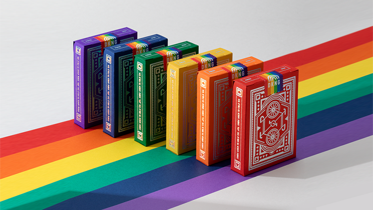 DKNG Rainbow Wheels (6 Seater Box Set) Playing Cards by Art of Play