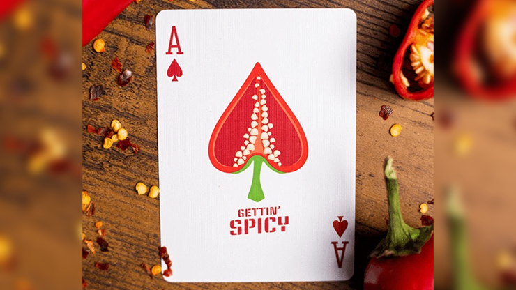 Gettin' Spicy -Chili Pepper Playing Cards by OPC