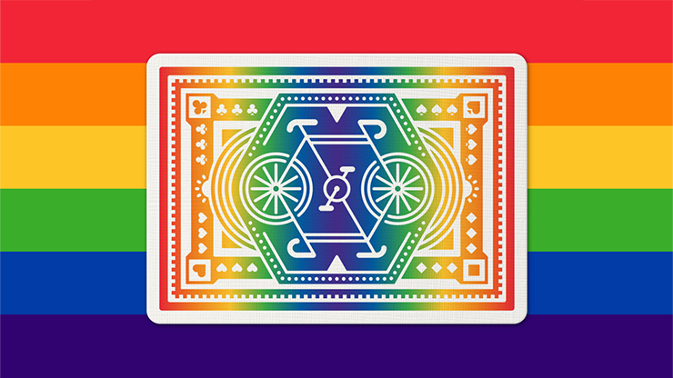 DKNG Rainbow Wheels (Red) Playing Cards by Art of Play