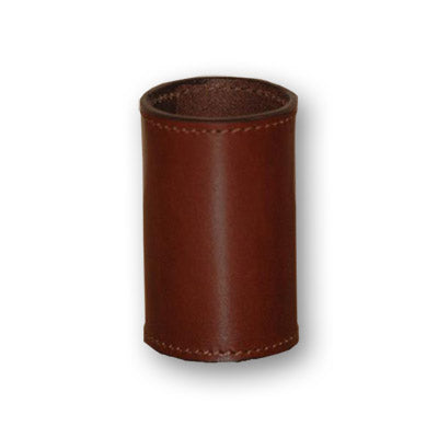 Leather Coin Cylinder (Black or Brown , Dollar Size)