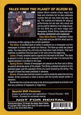 Tales From The Planet Of Bloom #3 by Gaetan Bloom - DVD