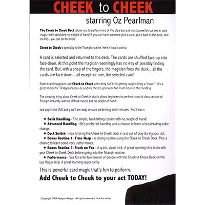 Cheek to Cheek (With Blue deck) by Oz Pearlman - DVD