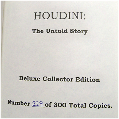 Houdini - The Untold Story (Delux Edition) by Milbourne Christopher - Book