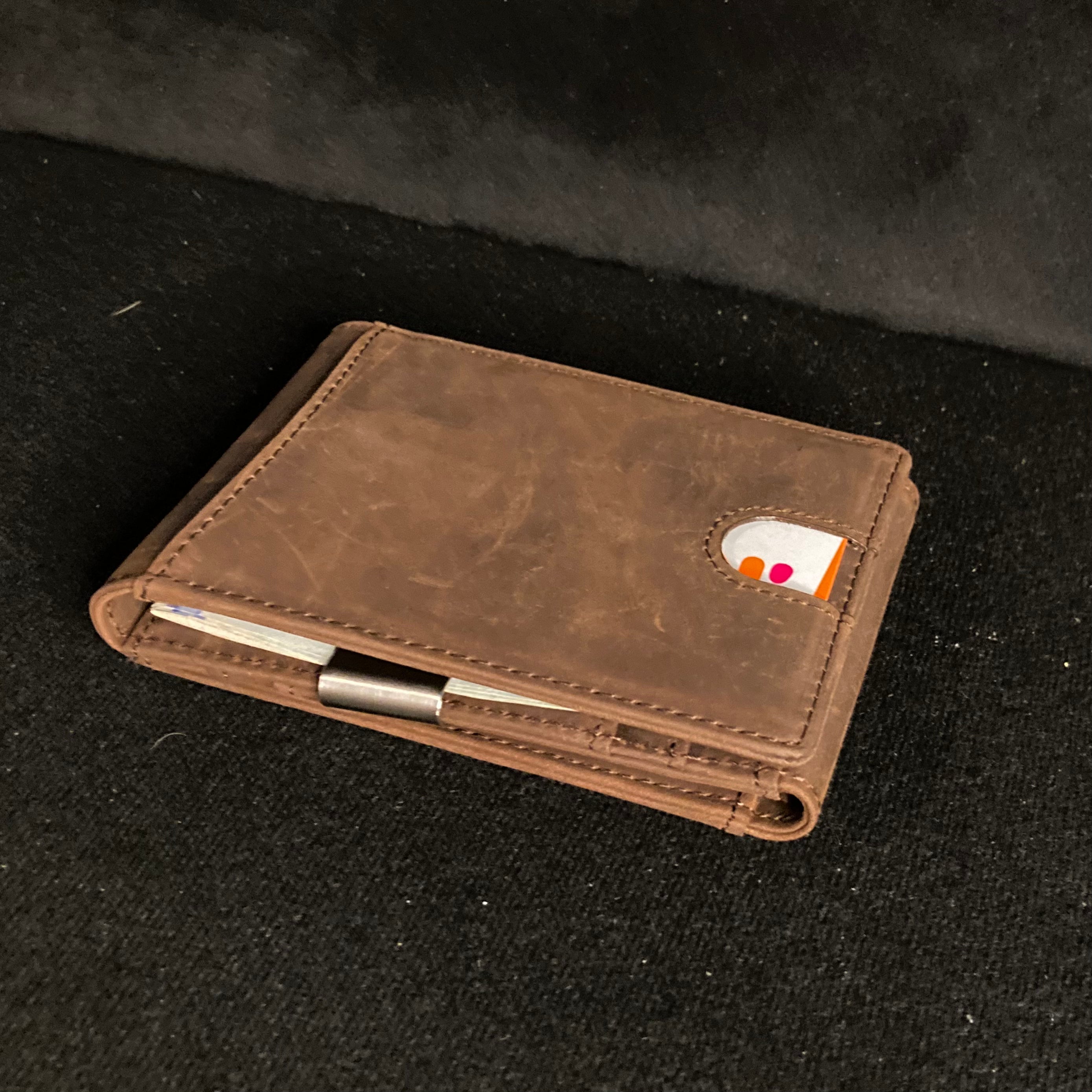 FPS Zeta Wallet Crazy Horse Brown  (Gimmicks and Online Instructions) by Magic Firm Brent Braun