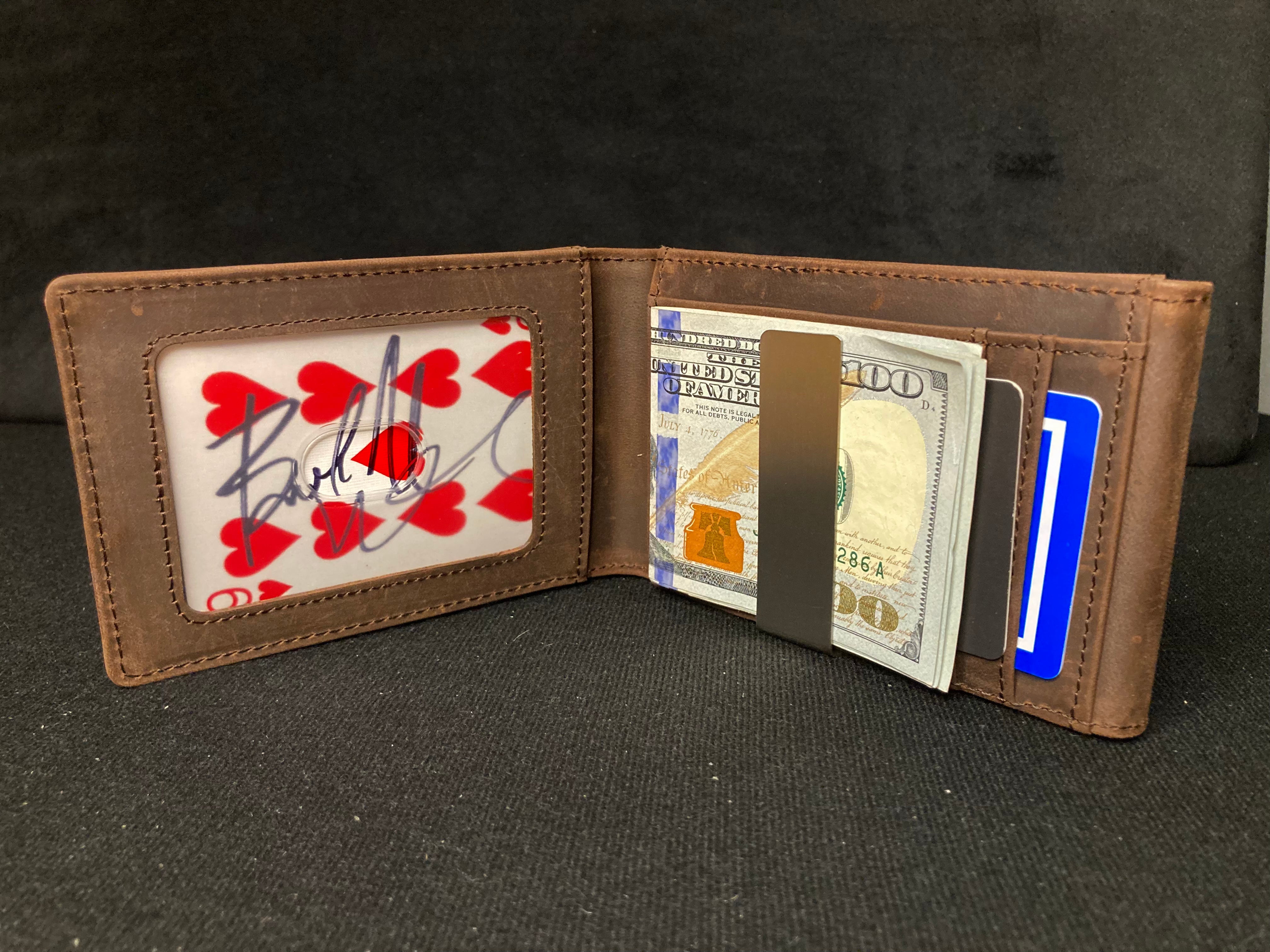 FPS Zeta Wallet Crazy Horse Brown  (Gimmicks and Online Instructions) by Magic Firm Brent Braun