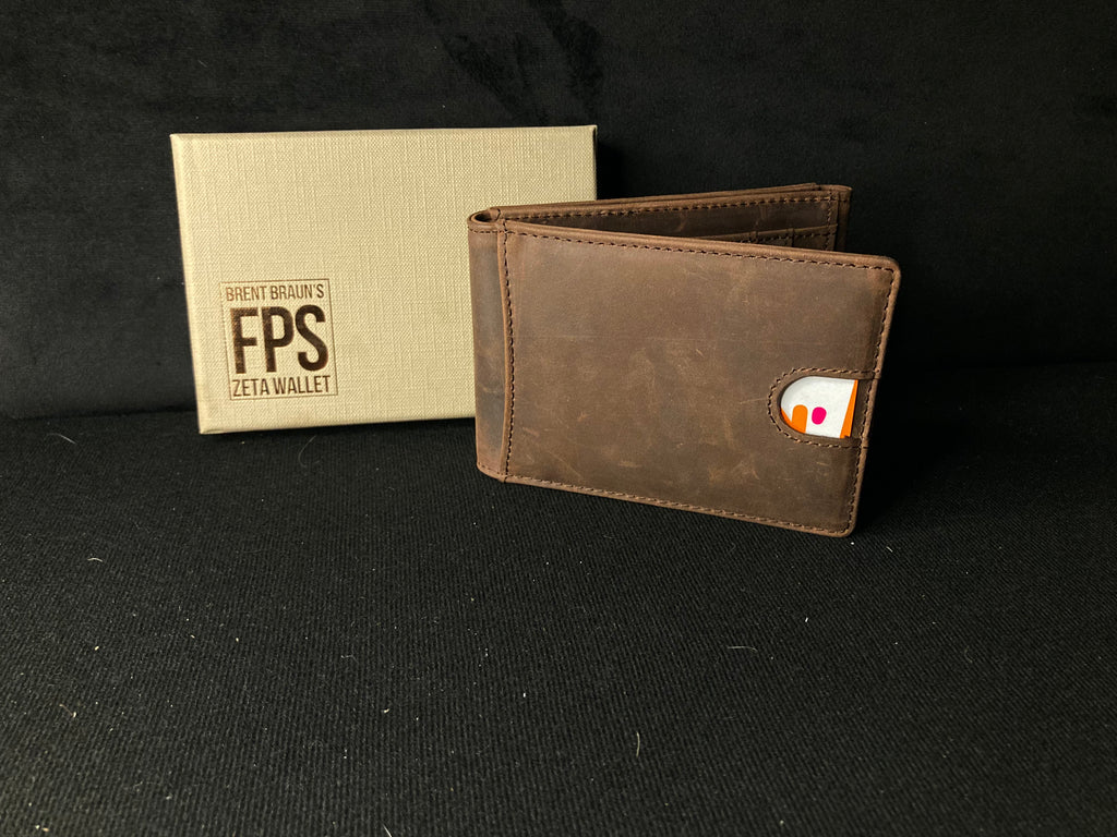 FPS Zeta Wallet Crazy Horse Brown (Gimmicks and Online Instructions) by  Magic Firm Brent Braun