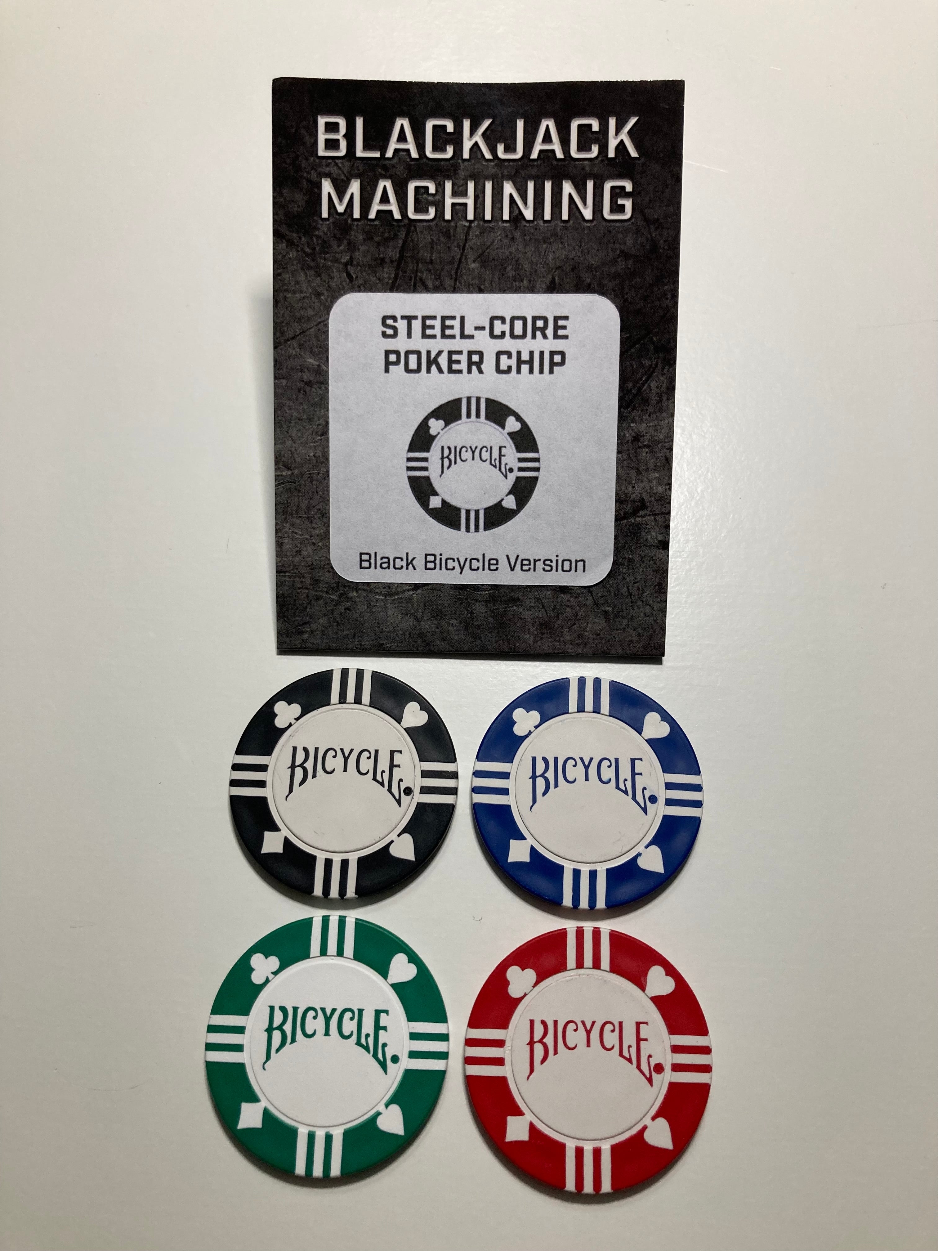 Steel-core Poker Chip Bicycle by Blackjack Machining