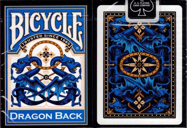 Bicycle Dragon Back (Blue) by Gamblers Warehouse