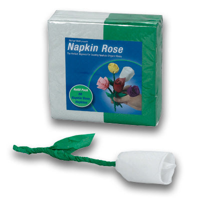 Napkin Rose - Refill (White) by Michael Mode - Trick
