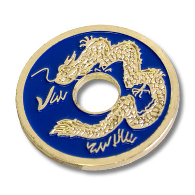 Chinese Coin (Blue - Half Dollar Size) by Royal Magic - Trick