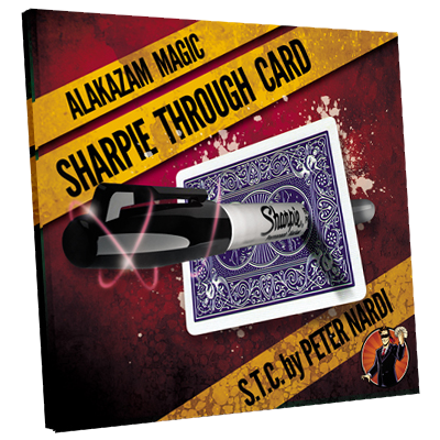Sharpie Through Card (Gimmick and Online Instructions) Blue by Alakazam Magic - DVD