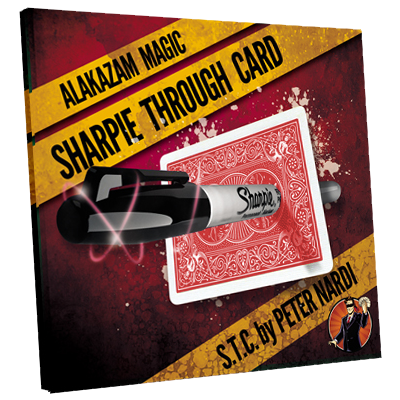 Sharpie Through Card (Gimmick And Online Instructions) Red By Alakazam Magic